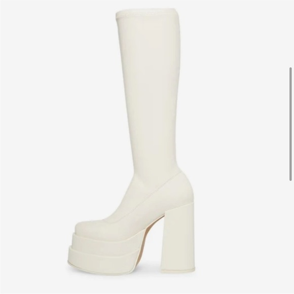 New Steve Madden Cypress Off White Boots - Picture 8 of 16